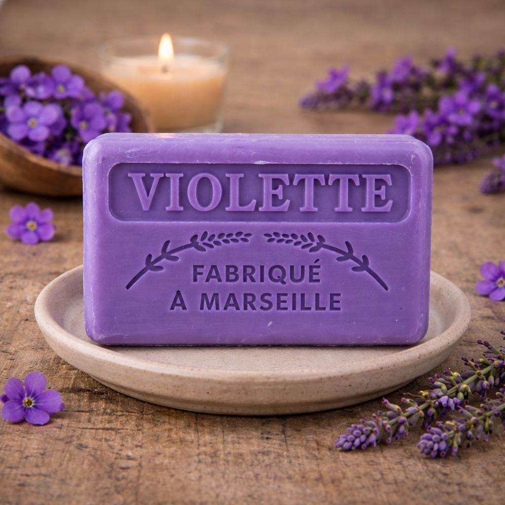 フランス　アンティーク　サボンラベルセットSavon ＊Violettes ＊ Buy Violet French Soap - Violette Savonnette Marseillaise
